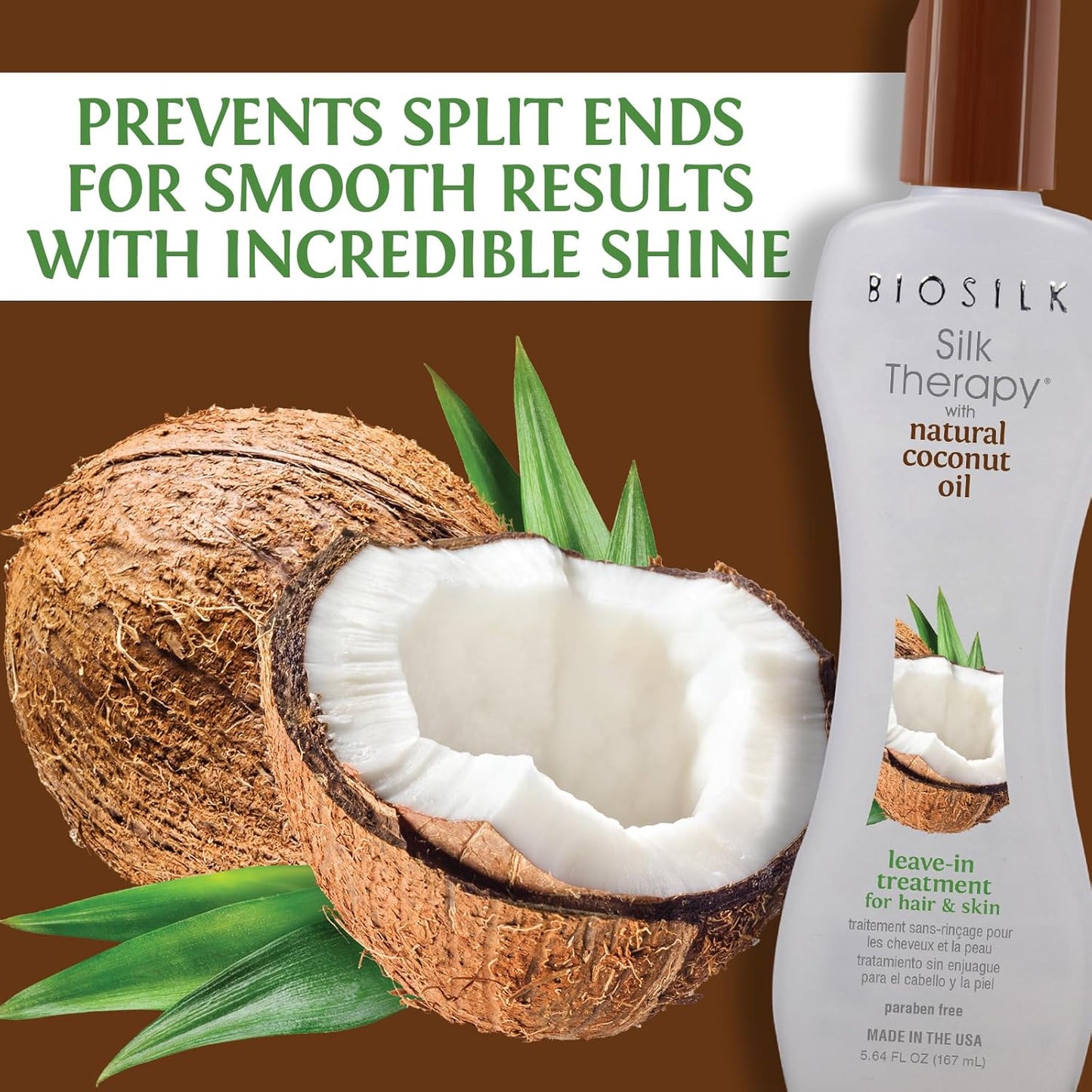 Bio silk Silk Therapy with Organic Coconut Oil Leave-In Treatment Unisex Treatment